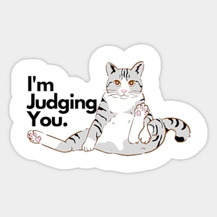 JUDGING CAT Sticker